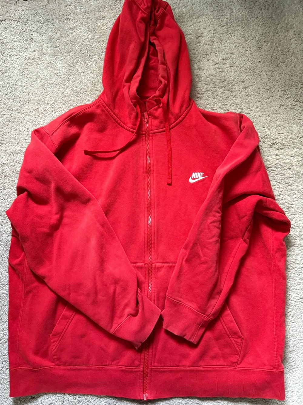 Nike Red Full-Zip Hooded Jacket